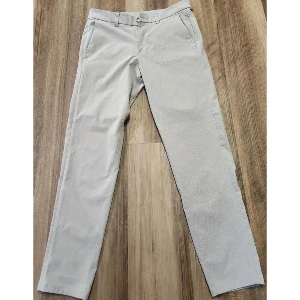Lululemon Men's Grey-Biege Athleisure Pants Size 31
